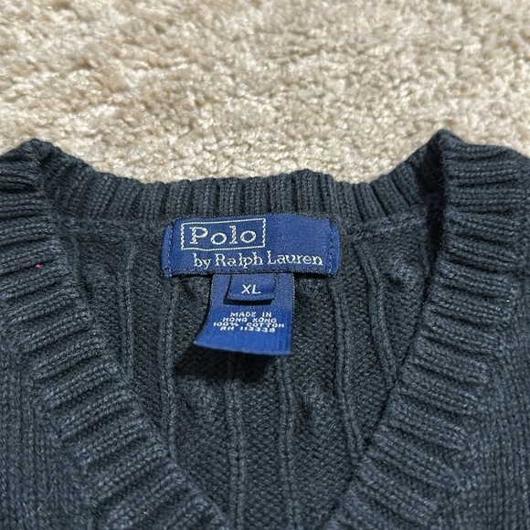 Polo Ralph Lauren Cable Sweater Vest Navy Blue Size XL - Picture 3 of 5